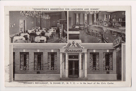 NY, NEW YORK CITY - Gasners Restaurant & Bar multi view postcard - DG0054