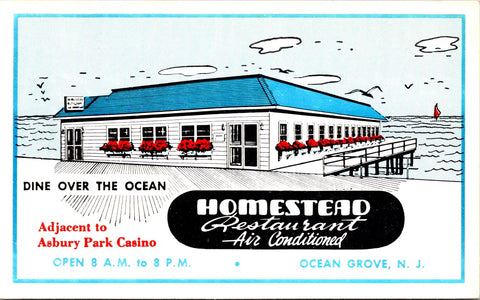 NJ, OCEAN GROVE - Homestead Restaurant postcard - DG0096