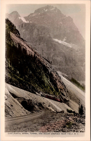 Canada - FIELD, BC - East Portal Spiral Tunnel, Mt Stephen RPPC - DG0118