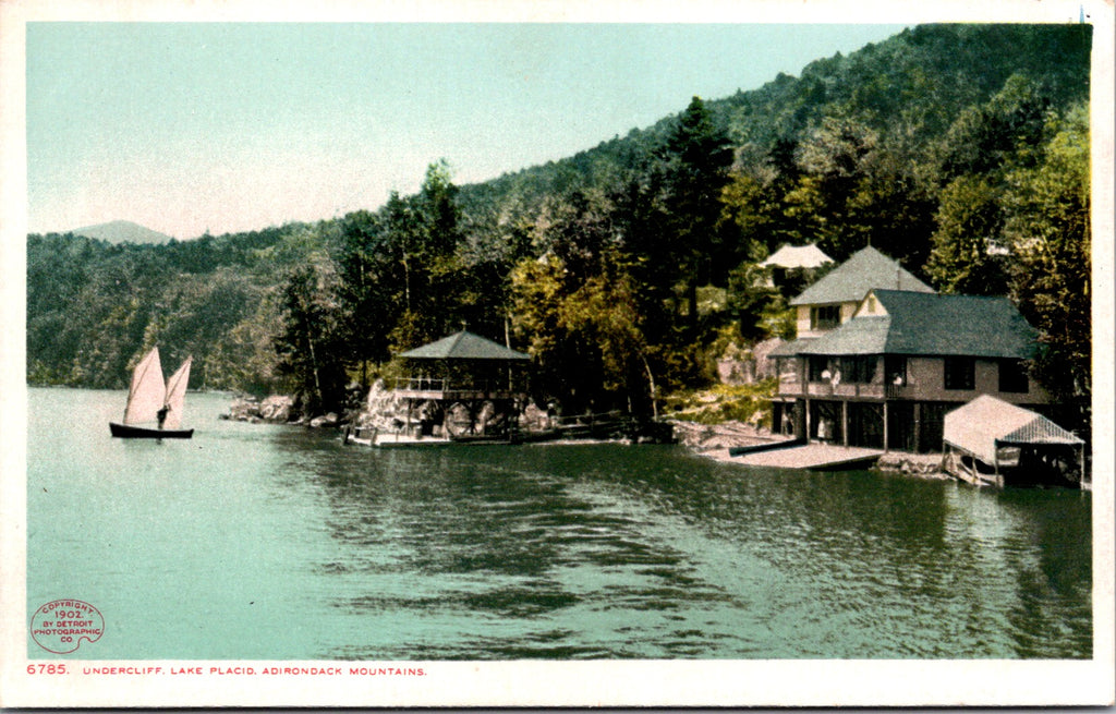 NY, Lake Placid - Undercliff - buildings - Detroit Photographic card - DG0168