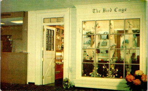 NJ, Atlantic City - Bird Cage (new) Gift Shop - 1957 postcard - DG0250