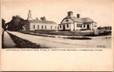 MA, WAREHAM - Catholic Church, Public Grammar School postcard - E04282
