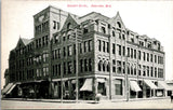 WI, ASHLAND - Knight Hotel - Mark Bostwick store with people postcard - E04308