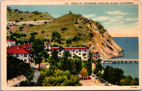 CA, CATALINA ISLAND - Hotel St Catherine in Descanso Canyon postcard - E05177