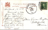 Easter - Woman kneeling in sea before cross - Tuck postcard - E10257