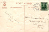 Easter - chicks & eggs in an open antique suitcase postcard - E10330