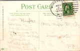 Easter - Anthropomorphic chick driving cart pulled by rabbit postcard - E10332