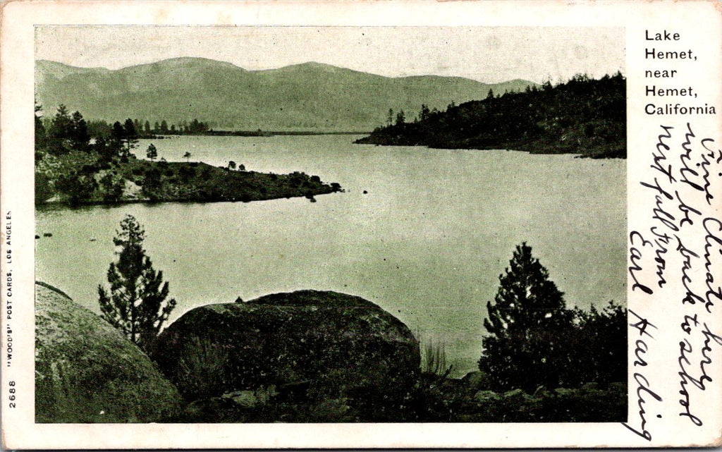 CA, HEMET - Lake Hemet - Woods postcard - E10367