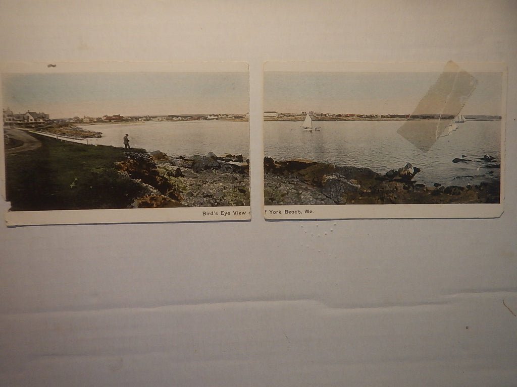 ME, YORK - York Beach - Double Postcard by Frank W Swallow - E10380