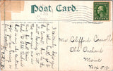 ME, OCEAN PARK - Temple Ave looking West, man & woman postcard - E10593