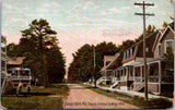 ME, OCEAN PARK - Temple Ave looking West, man & woman postcard - E10593