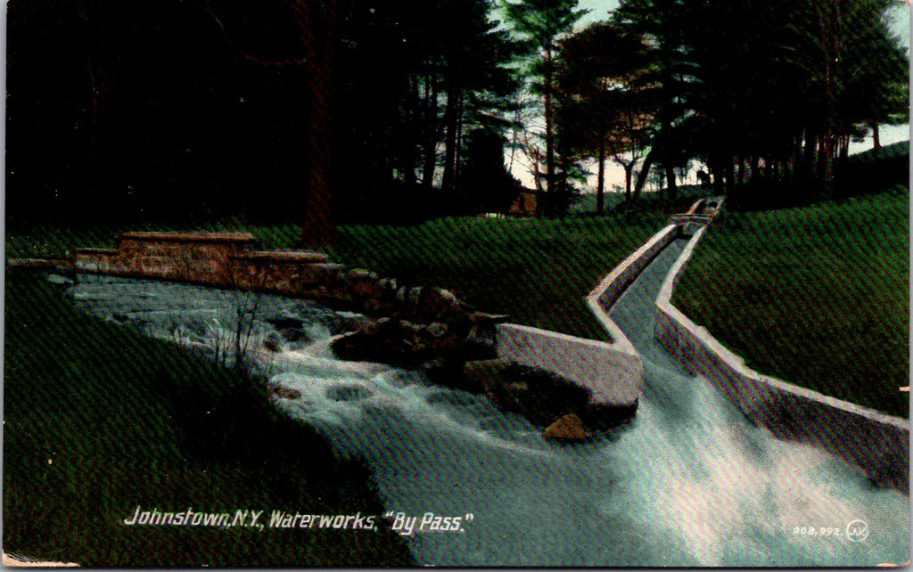 NY, JOHNSTOWN  - Waterworks BYPASS closeup postcard - E23003