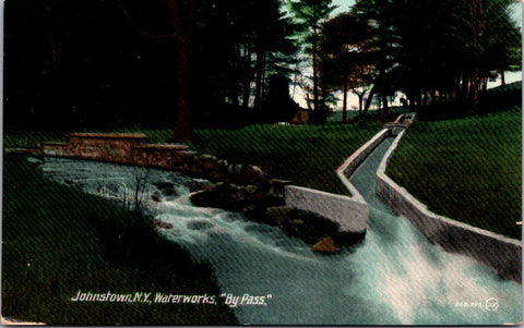NY, Johnstown - Waterworks BYPASS closeup postcard - E23003