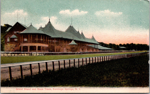 NY, Saratoga Springs - Grand Stand, Race Track - old postcard - E23017