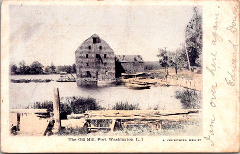 NY, PORT WASHINGTON - Old Mill - A Van Wicklen 1907 postcard - E23048