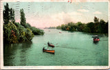IL, CHICAGO - Jackson Park, boating on Lagoon postcard