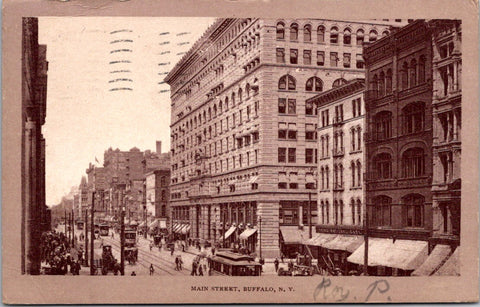 NY, BUFFALO - Main St @1909 - Ullmans Photo Carbon Series postcard - E23113