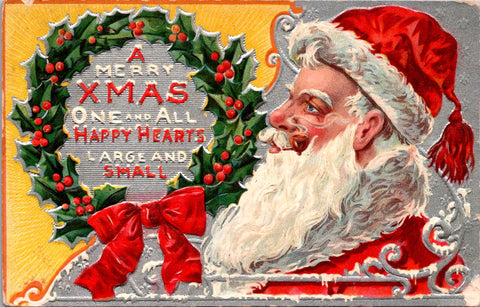 Xmas - Santa Claus Merry Xmas One and All - St Nicholas Series postcard
