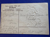 Easter - Anthropomorphic rabbit coachman, hen & rabbit pulling postcard - E23173