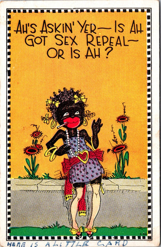 Black Americana - Vintage African American postcard (original SOLD) - E23174