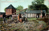 Vintage African American - Grinding & Boiling Sugar Cane postcard - E23228