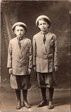 People - Children - Boys dressed alike posing in knickers RPPC - E23239
