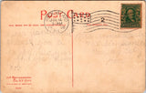 IL, ROCK ISLAND - Spencer Square, lions, fountain, sign on bldg postcard - E2330