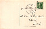 MI, OLIVET - Olivet College Library postcard - E23338