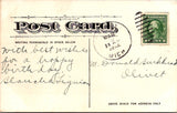 MI, OLIVET - Adelphic Hall in large O, has red flag with Olivet - postcard - E23341
