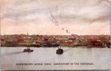 IA, DAVENPORT - BEV of city beyond the Mississippi River 1907 postcard - E23361