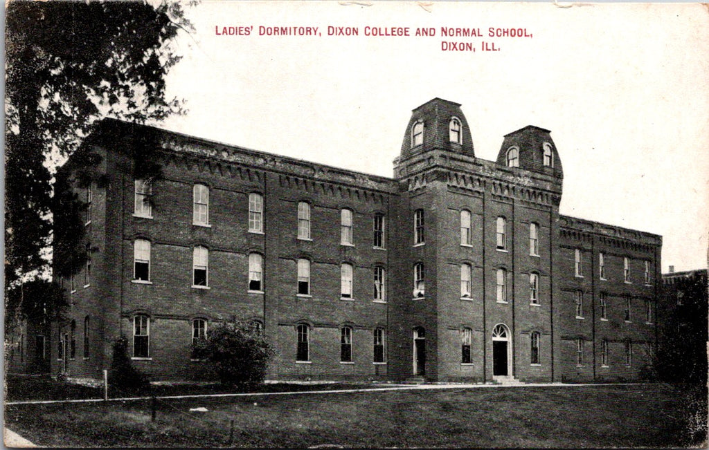 IL, DIXON - College and Normal School, Ladies Dormitory postcard