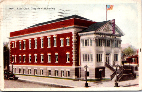WY, CHEYENNE - Elks Club, BPOE, Elks Home building - 1926 postcard - E23388