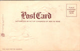 Easter - rooster cuddling a rabbit sitting on wall postcard - E23425