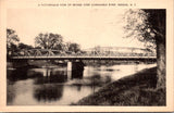 NY, GREENE - Chenango River steel bridge, water postcard - E23440