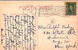 CA, PALO ALTO - Hughes Home closeup - 1908 flag postmark postcard - E23528