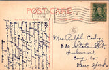 CA, Palo Alto - Hughes Home closeup - 1908 flag postmark postcard - E23528
