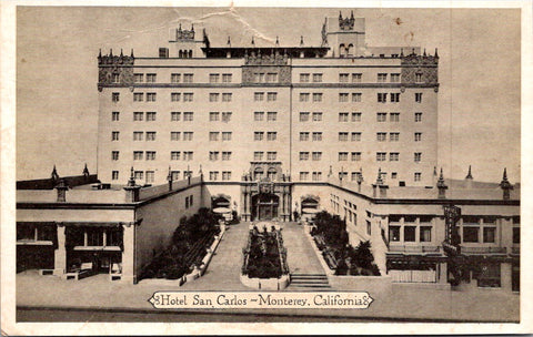 CA, MONTEREY - Hotel San Carlos, Coffee Shop sign postcard - E23530