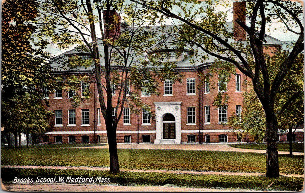 MA, MEDFORD - Brooks School - Nice 1908 Flag killer strike - E23551