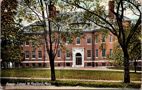 MA, MEDFORD - Brooks School - Nice 1908 Flag killer strike - E23551