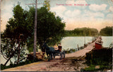 MI, MUSKEGON - Floating bridge, horse and wagon postcard - E23580