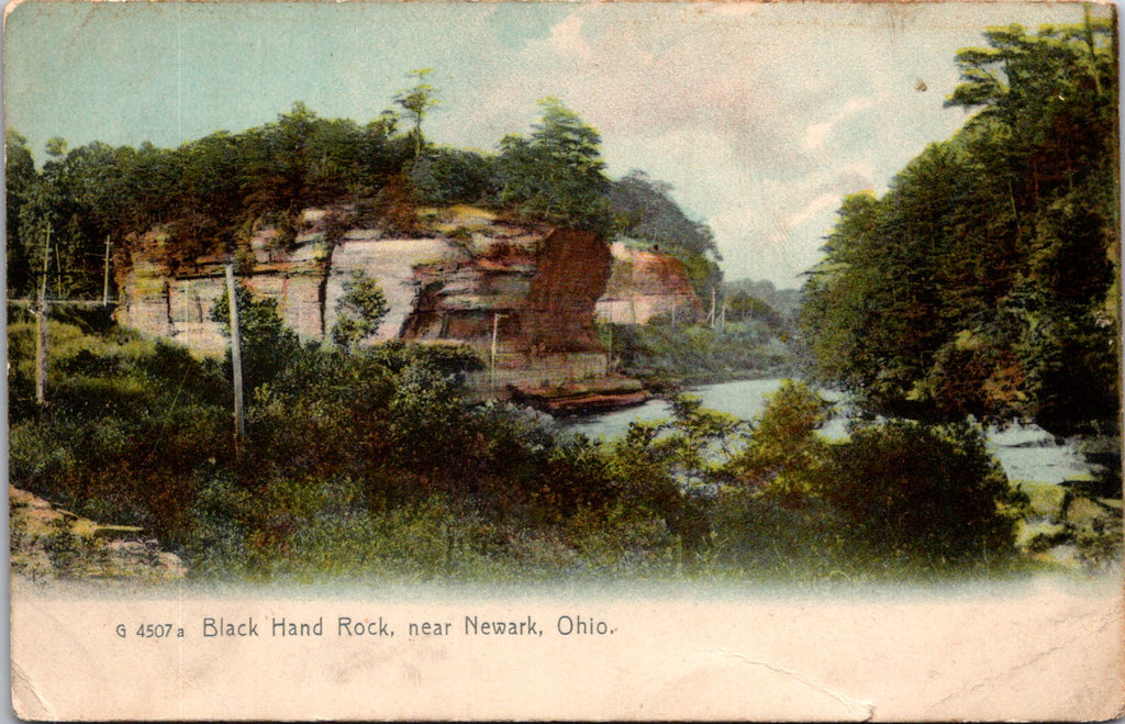 OH, Newark - Black Hand Rock - 1911 postcard - E23600