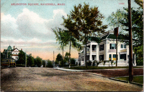 MA, HAVERHILL - Arlington Square, buildings - 1908 postcard - E23609
