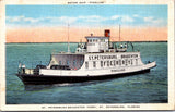 Ship Postcard - PINELLAS ferry motor ship closeup postcard - E23639