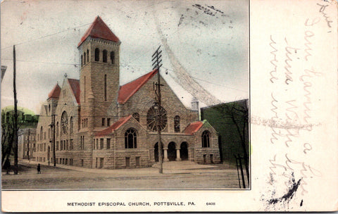 PA, Pottsville - Methodist Episcopal Church - 1907 postcard - EP0025