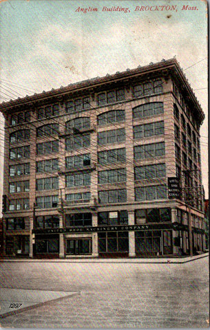 MA, BROCKTON - Anglim Building, United Shoe Machinery Co postcard - EP0150