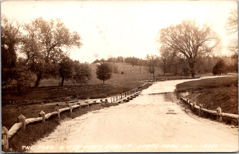 IL, MOUNT MORRIS or Oregon, IL - White Pines Forest State Park RPPC postcard - E