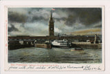 CA, SAN FRANCISCO - Ferry Building from the bay - Charles Weidner postcard - EP0