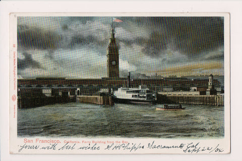 CA, SAN FRANCISCO - Ferry Building from the bay - Charles Weidner postcard - EP0