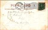 Easter - Angel child wearing gold, holding up a large egg postcard - F03098