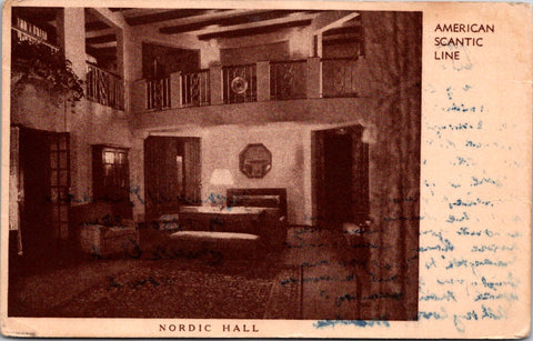 Ship Postcard - AMERICAN SCANTIC LINE - Nordic Hall int postcard - F17010